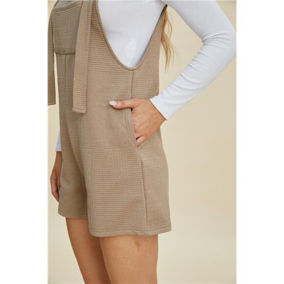 Double Take Full Size Texture Sleeveless Romper - Picture 15 of 16